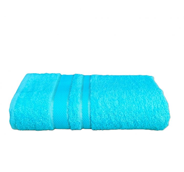 Prosop de baie, cu doua borduri, 100% bumbac , 70x140 cm, turquoise - imagine 2