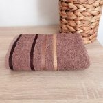 Prosop baie - 100% bumbac, 50x90 cm, ciocolata - imagine 2