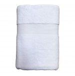 Prosop de baie Bianca - Hotel, cu model - 70x140 cm - 100% bumbac, 450 g/mp, alb, 12