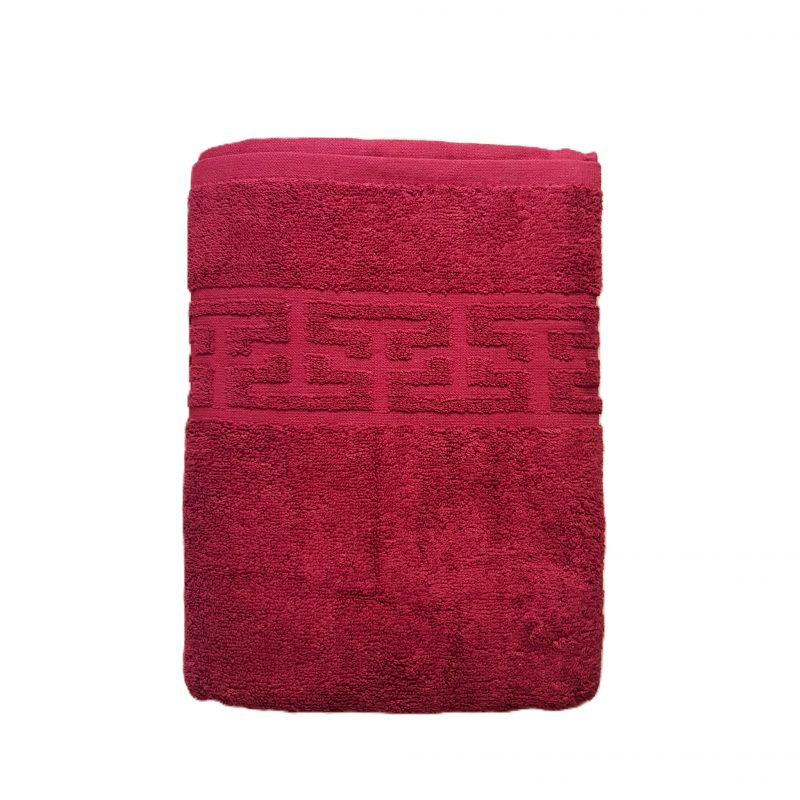 engros-prosop baie astoria home jacquard greek border color bumbac 500 gmp bordo 6