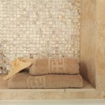 Prosop baie Greek Border Jacquard, 100% bumbac, 500g/mp - Cappuccino - imagine 8