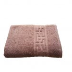 Prosop baie Greek Border Jacquard, 100% bumbac, 500g/mp - Roz ars - imagine 5