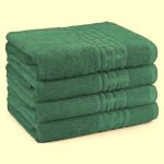 Prosop baie Greek Border Jacquard, 100% bumbac, 500g/mp - Verde