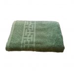 Prosop baie Greek Border Jacquard, 100% bumbac, 500g/mp - Verde - imagine 5