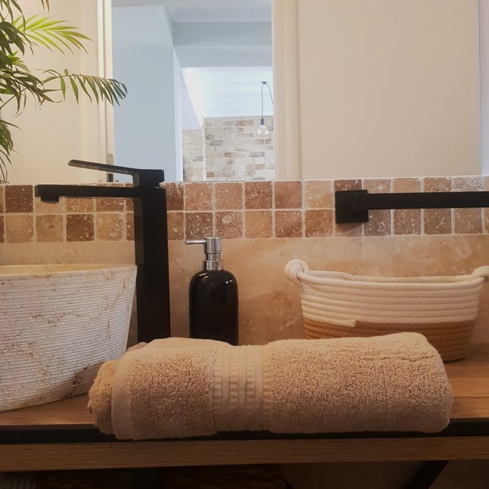 Prosop baie Rise Jacquard, 100% bumbac, 500g/mp - Bej - imagine 5