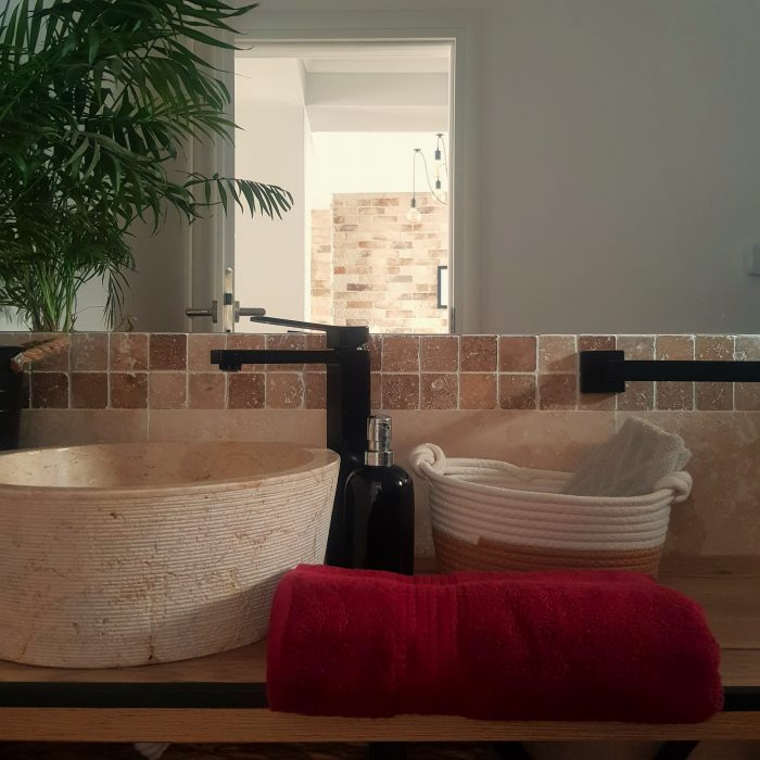 Prosop baie Rise Jacquard, 100% bumbac, 500g/mp - Bordo - imagine 4