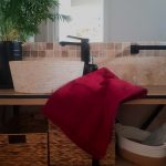 Prosop baie Rise Jacquard, 100% bumbac, 500g/mp - Bordo - imagine 2