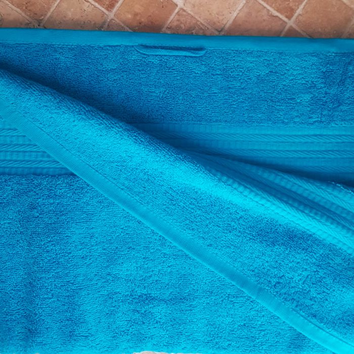 Prosop baie Rise Jacquard, 100% bumbac, 500g/mp - Turquoise - imagine 3