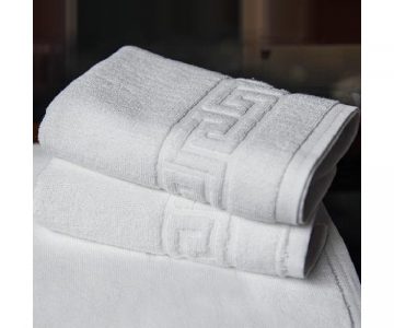 engros Pachet 6 prosoape Jacquard baie pentru maini Greek Border - 100% bumbac, 30x50 cm, alb 49 engros-lazy