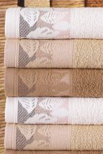 Set 6 prosoape baie  50x80cm , bumbac 100% LEAVES - imagine 3