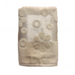 Prosop baie Jaquard, 100% bumbac - ivoire - 50x90cm