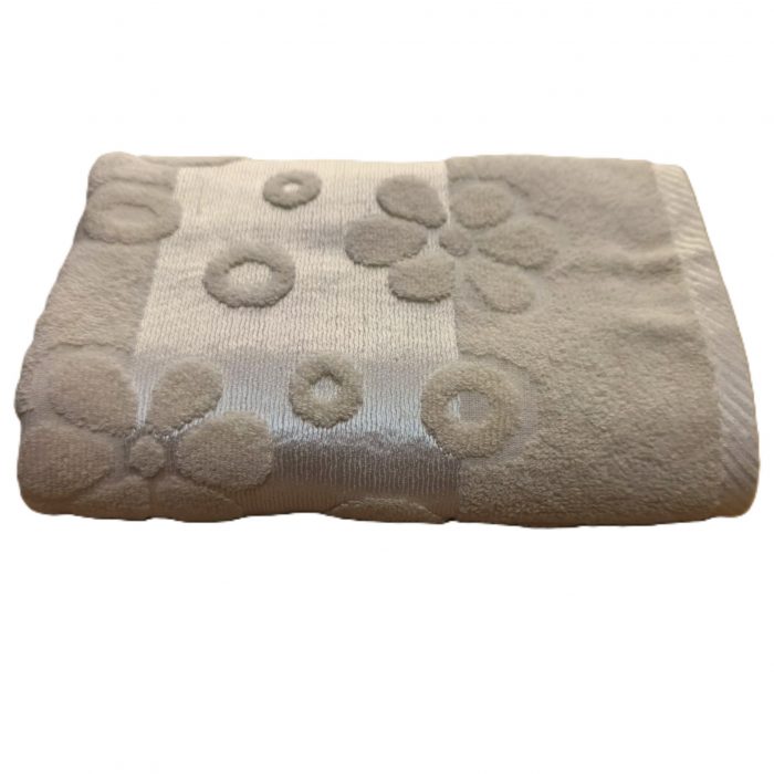 Prosop baie Jaquard, 100% bumbac - ivoire - 50x90cm - imagine 2