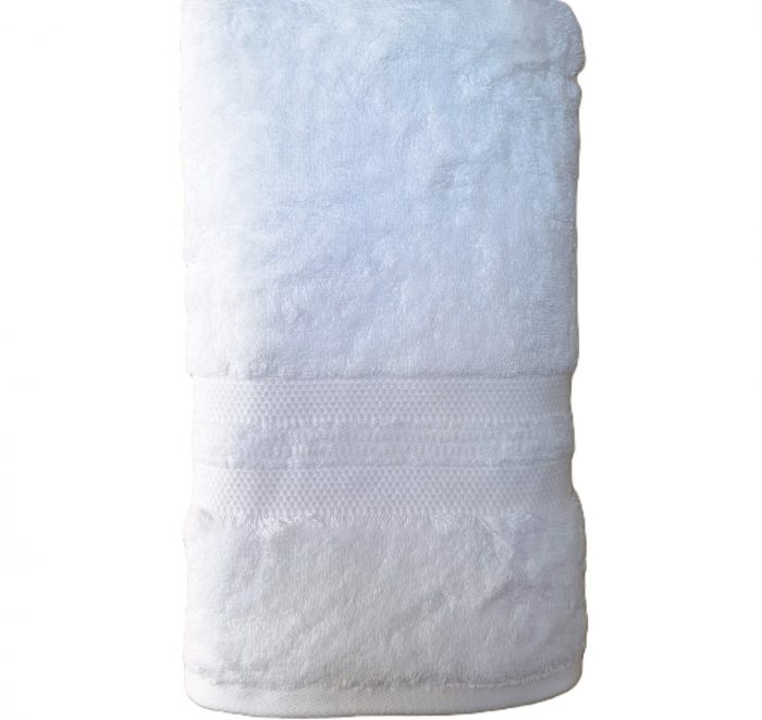 Prosop de baie Bianca, 70x140 cm, 600g/mp, 100% bambus, alb, 05 - imagine 3