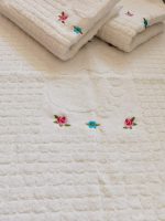 Pachet 3 Prosoape picioare, bumbac 100%, ivoire,  50x70cm - PALOMA - imagine 4