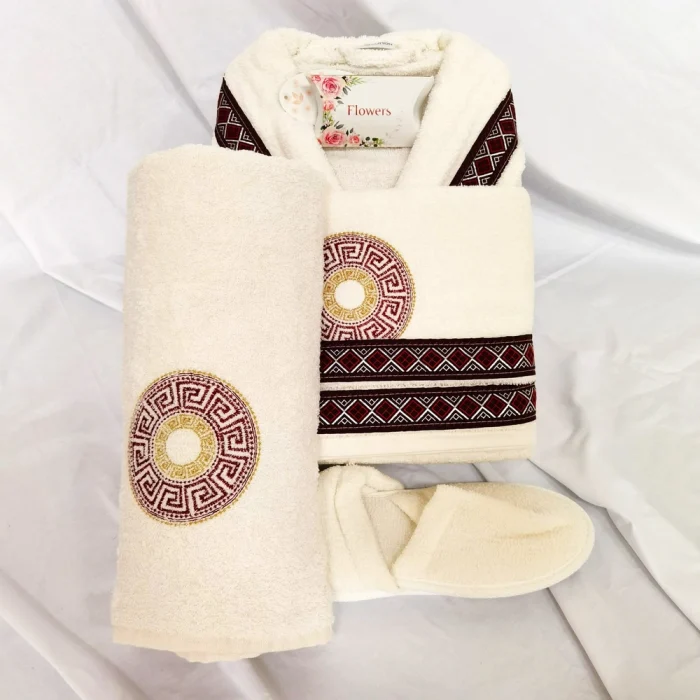 Set 1 persoana Royal Home Collection - halat si prosoape baie  – 005 - imagine 3