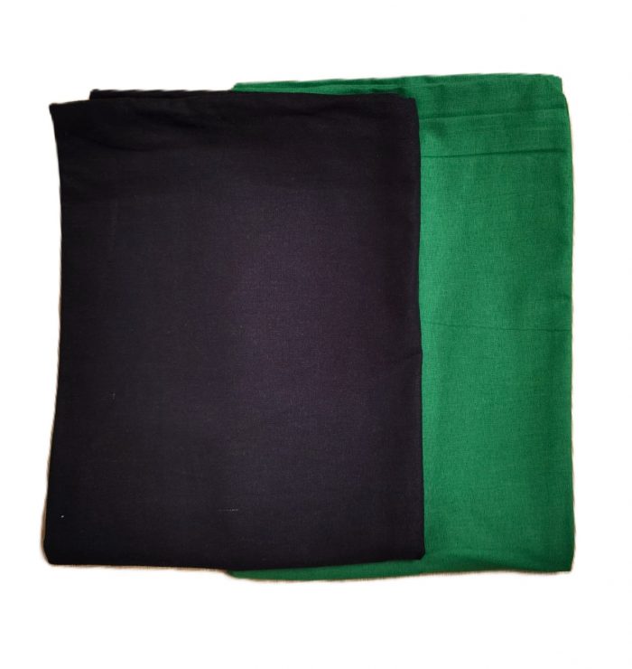 Set 2 fete de perna, 50x70 cm, olandina, 100% bumbac, verde, negru - imagine 2