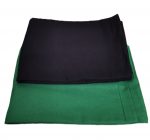 Set 2 fete de perna, 50x70 cm, olandina, 100% bumbac, verde, negru