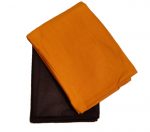 Set 2 fete de perna, 50x70 cm, olandina, 100% bumbac, portocaliu, maro - imagine 2