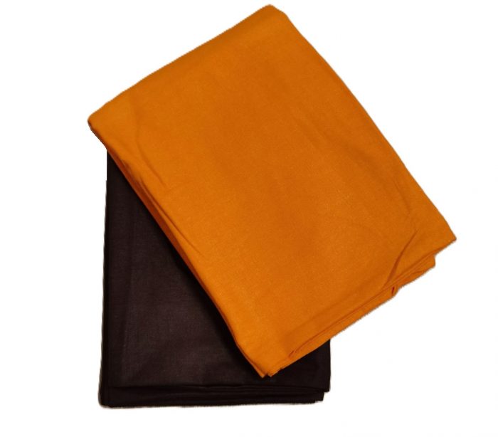 Set 2 fete de perna, 50x70 cm, olandina, 100% bumbac, portocaliu, maro - imagine 2