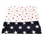 Set 2 fete de perna, 50x70 cm cu rama decorativa, ranforce, 100% bumbac, alb, bleumarin