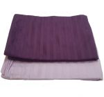 Set 2 fete de perna, 50x70 cm, damasc saten color cu rame decorative, 100% bumbac, ultra violet, roz