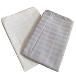 Set 2 fete de perna, 50x70 cm, damasc saten color, 100% bumbac, ivoire, gri