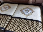 Set 2 prosoape baie 50x90cm + 70x140cm, bumbac 100% , Rebeka Luxury Special Gift -Crem - imagine 2