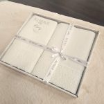 Set 2 prosoape baie Special Gift - 50x90 cm + 70x140 cm, 100% bumbac, cu dantela, ivoire - imagine 4