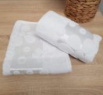 Prosop baie Jaquard, 100% bumbac - alb - 70x140 cm, 01 - imagine 2