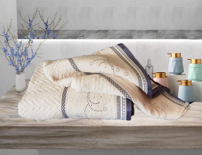 Set 2 prosoape baie - 50x90cm + 70x140cm , bumbac 100%  Oriental - imagine 4