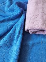 Set 2 prosoape picioare 50x70cm , bumbac 100% CARRY – roz + blue - imagine 4
