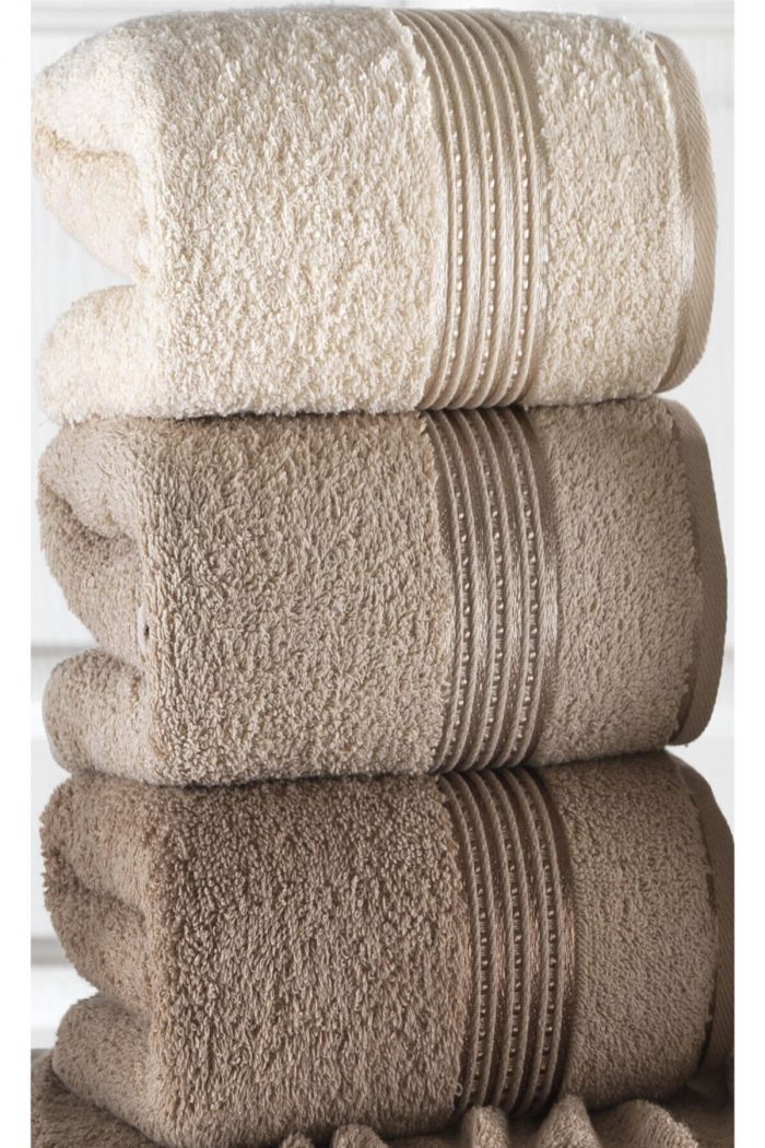 Set 4 prosoape baie Essence 50x90cm , bumbac 100%, Cappucino - imagine 2