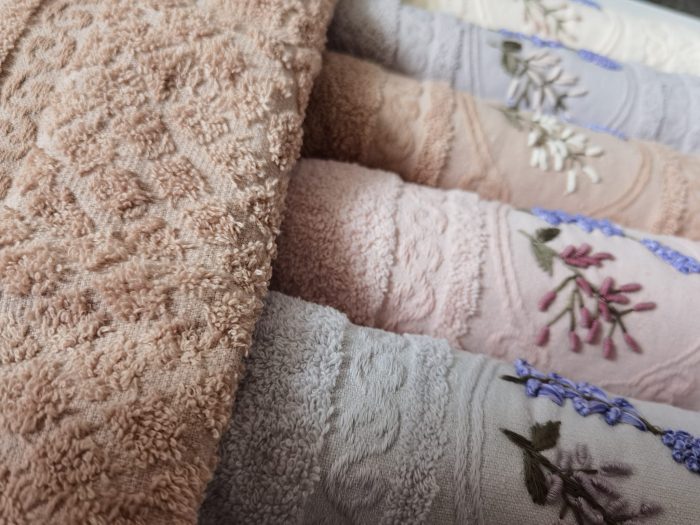 Set 6 prosoape 50x90cm ,cu broderie, bumbac 100% , Bavaro Home Colection 05 - imagine 4