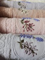 Set 6 prosoape 50x90cm ,cu broderie, bumbac 100% , Bavaro Home Colection 05 - imagine 3