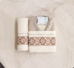 Set halat de baie pentru 1 persoana Elite Collection, 100% bumbac, ivoire - imagine 3
