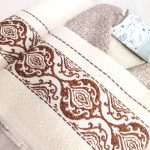 Set halat de baie pentru 1 persoana Elite Collection, 100% bumbac, ivoire - imagine 2