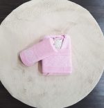 Set halat de baie pentru 1 persoana Elite Collection, 100% bumbac, roz deschis - imagine 3