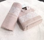 Set halat de baie pentru 1 persoana Elite Collection, 100% bumbac, bej - imagine 3