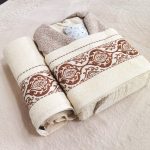 Set halat de baie pentru 1 persoana Elite Collection, 100% bumbac, ivoire - imagine 4