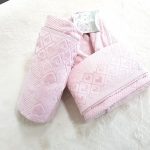 Set halat de baie pentru 1 persoana Elite Collection, 100% bumbac, catifea, roz pudra - imagine 3