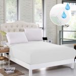 Husa IMPERMEABILA alba, microfibra cu elastic 140x200 cm