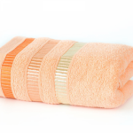 Pachet 6 bucati prosoape baie pentru maini - Ingie, 30x50 cm, 100% Bumbac, alb si orange - imagine 5